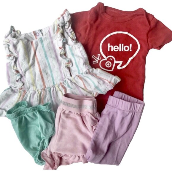 5/$25 Cat & Jack 5 Piece Baby Summer Bundle 3m - Picture 1 of 6